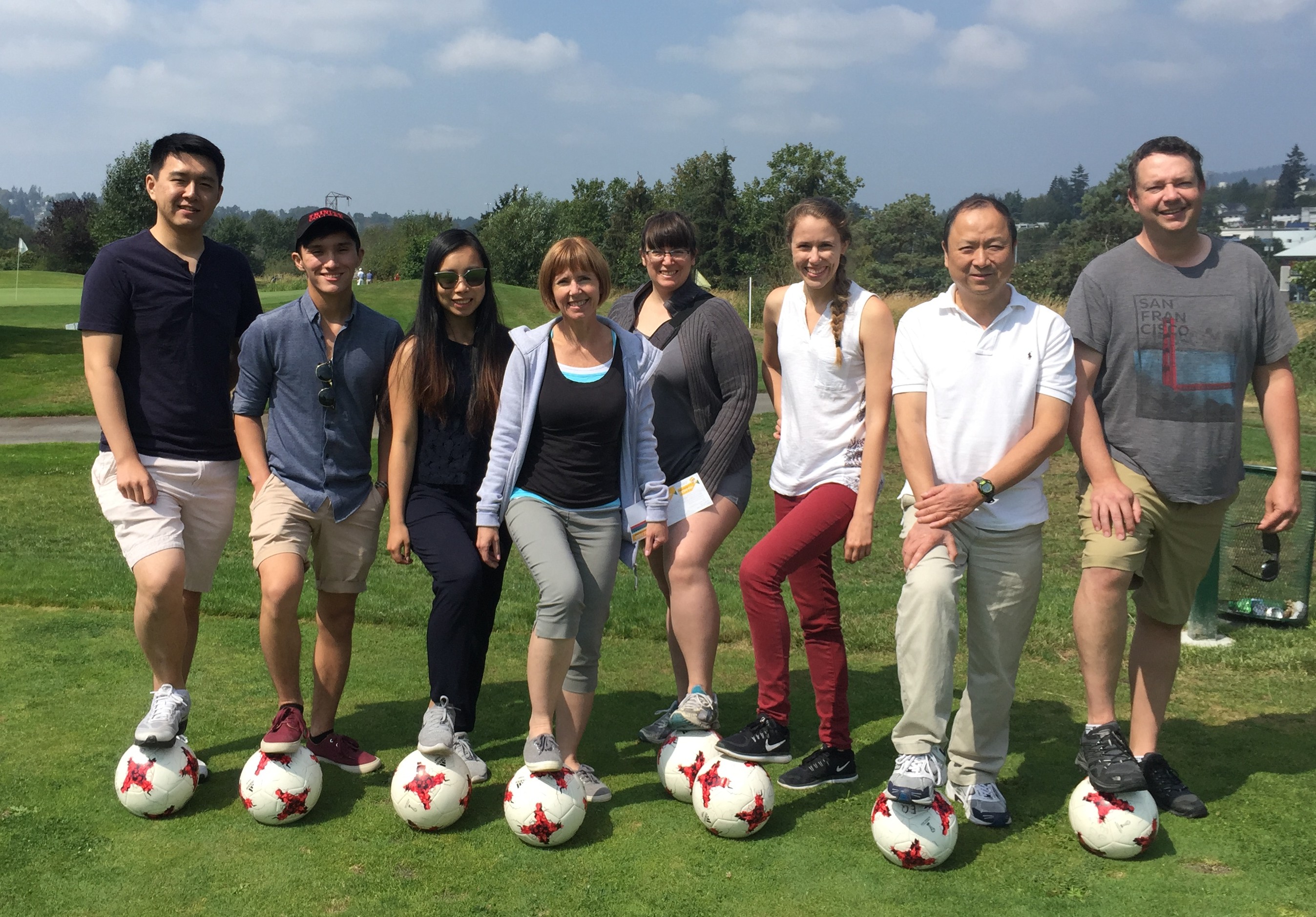 Foot golf in Coquitlam, August 2018