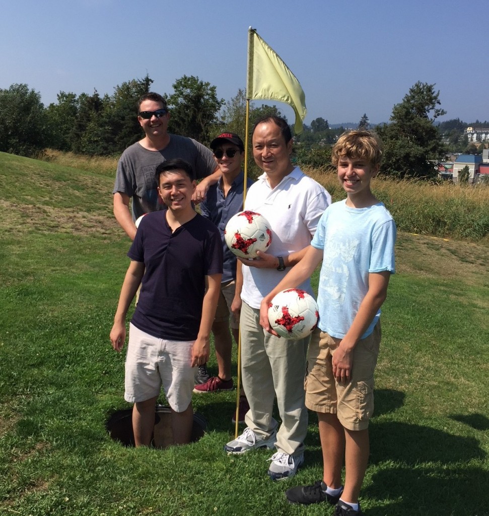 Foot golf in Coquitlam, August 2018